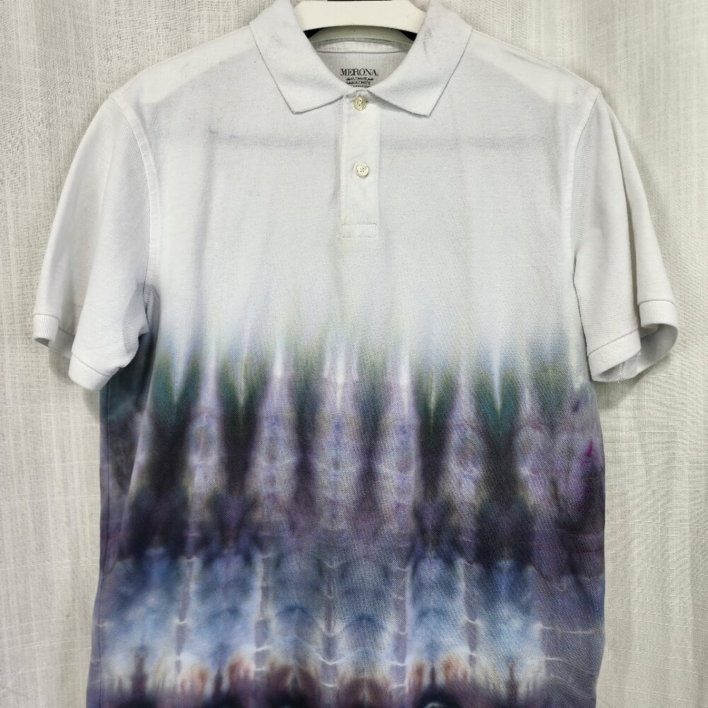 Oregon Rain Tie-Dyed Men's Polo - Size Large